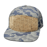 Blank 7 Panel hat — Cork, Soft Sand Camo, Laser Mesh