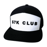 $7K Club - Flat Bill - Black / White - Laser Mesh
