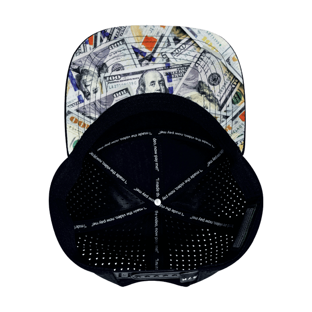 $7K Club - Flat Bill - Black / White - Laser Mesh
