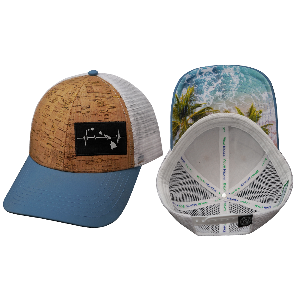 Hawaii - 6 Panel - Shallow Fit - Cork - Seal Blue / White
