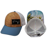 Hawaii - 6 Panel - Shallow Fit - Cork - Seal Blue / White
