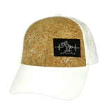 Beach - 6 Panel - Shallow Fit - Pony Tail - Cork - White (Unisex)