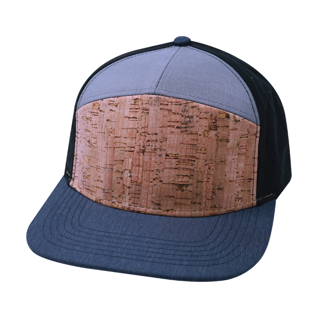 Blank - 7 Panel - Cork - Navy / Gray / Black (Unisex)