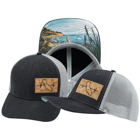 California Hat, Baseball Hat, Snapback Hat, Charcoal, Gray, Mens Hat, Womens Hat, Main Picture