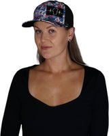 Tahoe - 6 Panel - White Floral / Black (Unisex)