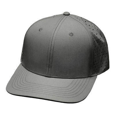 Blank 6 Panel hat — Silver Gray, Laser Mesh
