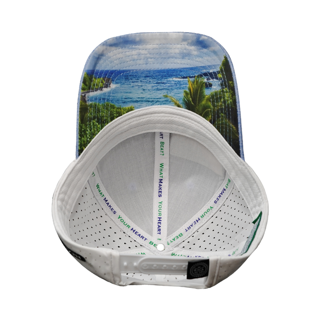 Hawaii - 6 Panel - Shallow Fit - Pony Tail - Light Blue / White (Unisex)