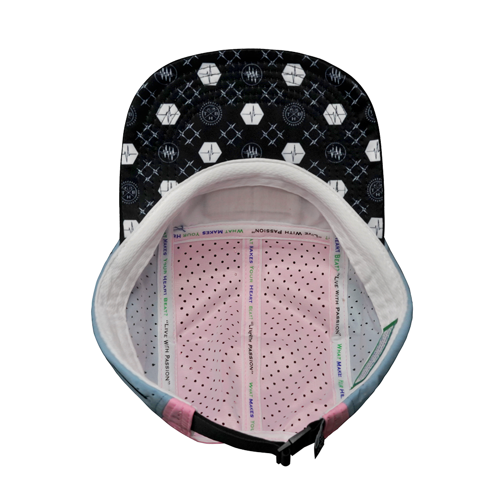 Pickleball - 5 Panel - Sporty - Unstructured - Black / White / Light Blue / Pink