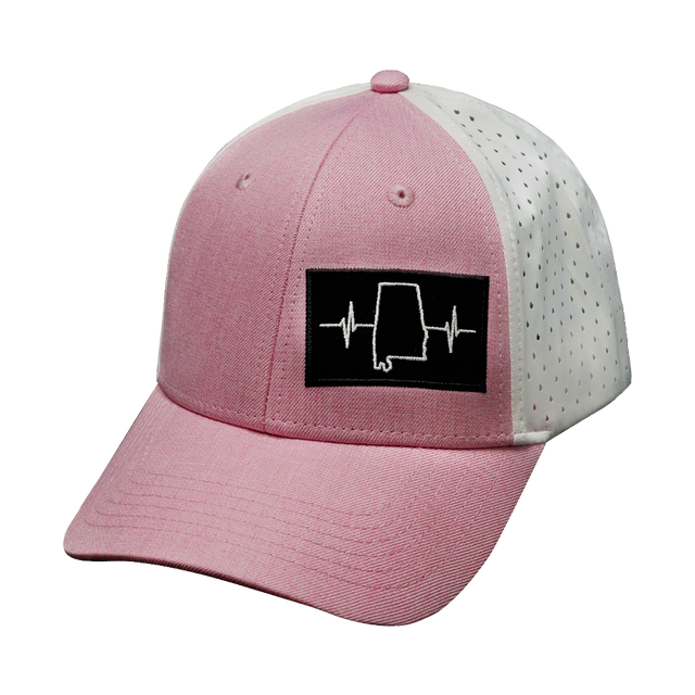 Blank - 6 Panel - Shallow Fit - Pony Tail - Pink / White (Unisex) (Blank Hat Picture Coming Soon)