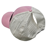 Blank - 6 Panel - Shallow Fit - Pony Tail - Pink / White (Unisex) (Blank Hat Picture Coming Soon)