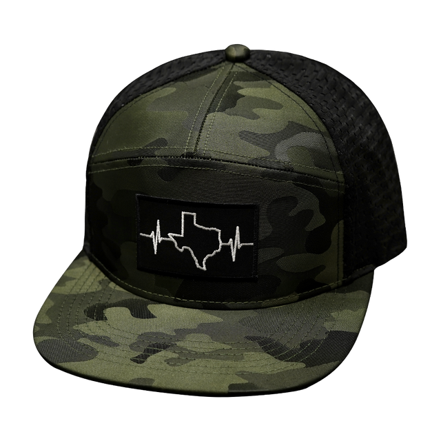 Texas - 7 Panel - Green Camo / Black (Unisex)