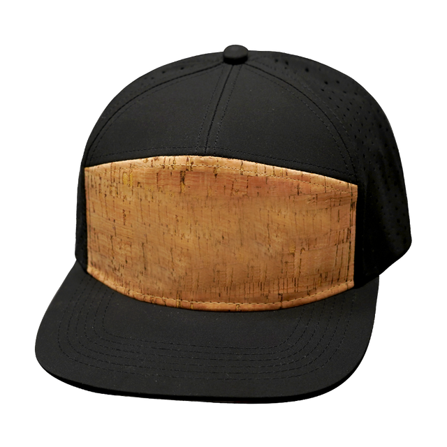 Blank - 7 Panel - Cork - Black (Unisex)