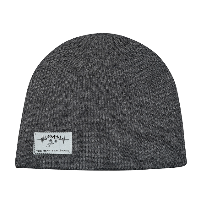 Mountains - Beanie - No Cuff - Gray (Unisex)