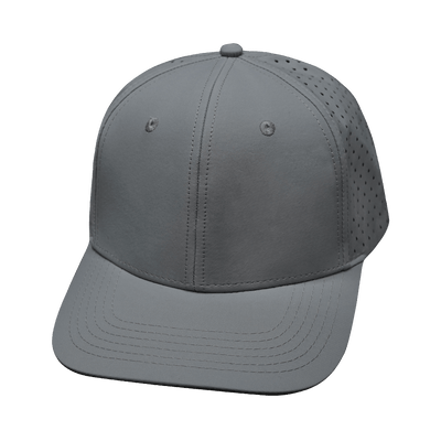 Blank 6 Panel hat — Gray, Laser Mesh
