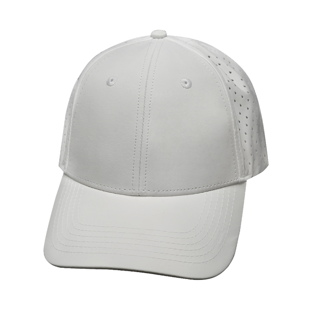 Blank - 6 Panel - Shallow Fit - Pony Tail - White (Unisex)