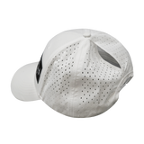 Blank - 6 Panel - Shallow Fit - Pony Tail - White (Unisex)