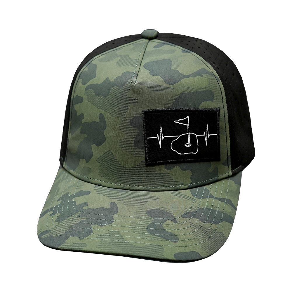 Golf - 5 Panel - Structured - Teal Camo / Black