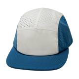 Blank - 5 Panel - Sporty - Unstructured - Pony Tail - Light Blue /  White (Unisex)