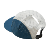 Blank - 5 Panel - Sporty - Unstructured - Pony Tail - Light Blue /  White (Unisex)