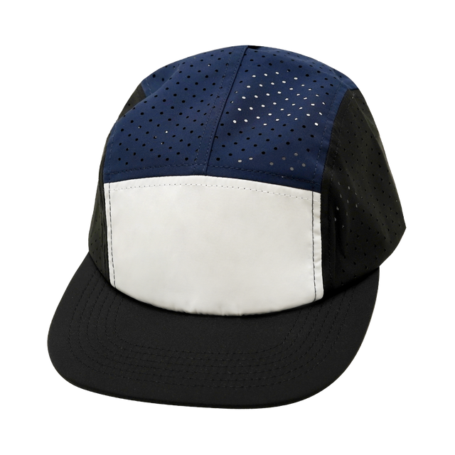 Blank - 5 Panel - Sporty - Unstructured - Pony Tail - Black / White / Navy (Unisex)