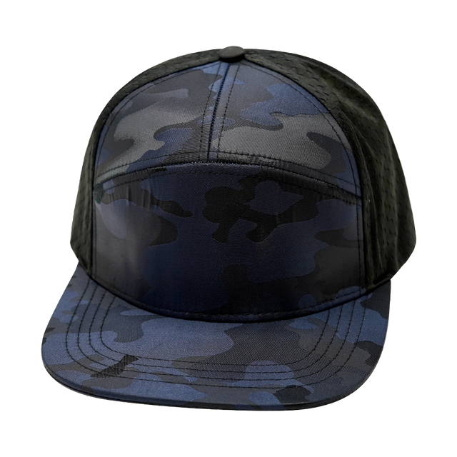 Blank - 7 Panel - Blue Camo / Black (Unisex)