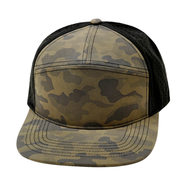 Blank - 7 Panel - Mocha Camo / Black (Unisex)