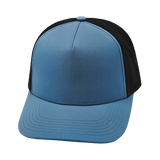 Blank - 5 Panel - Structured - Slate Blue / Black (Unisex) - Laser Mesh