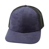 Blank - 6 Panel - Soft Blue Camo / Black (Unisex) - Laser Mesh