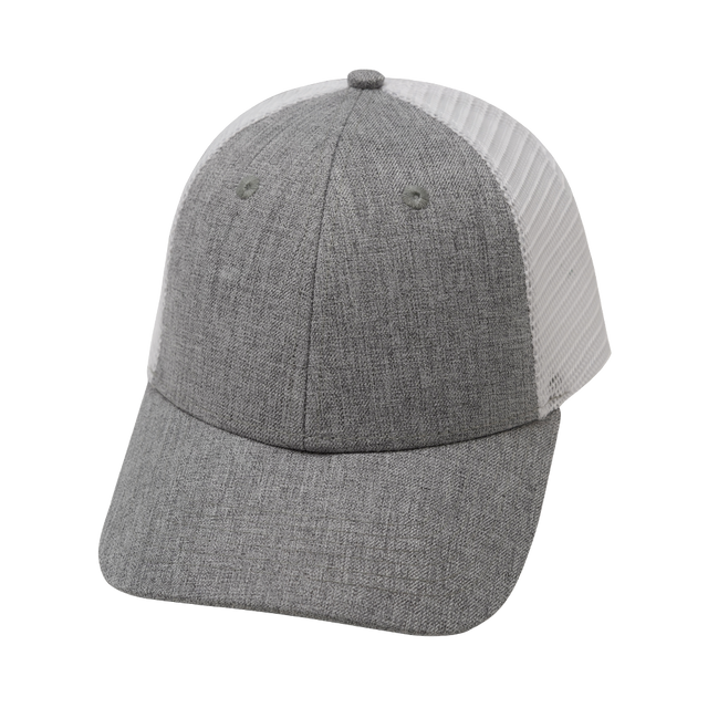 Blank - 6 Panel  - Shallow Fit - Gray /  White (Unisex)