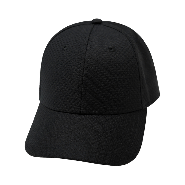 Blank - 6 Panel - AirMesh - Athletic Fit - Black (Unisex)