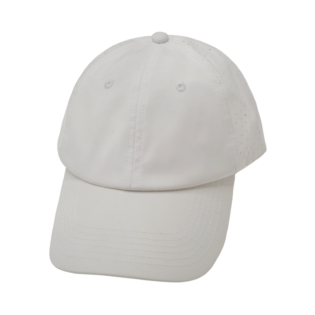 Blank - 6 Panel - Unstructured - Relaxed Fit - Pony Tail - White (Unisex)