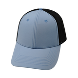 Blank - 6 Panel - Shallow Fit - Pony Tail - Baby Blue / Black (Unisex)