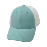 Blank - 6 Panel - Shallow Fit - Pony Tail - Mint Green / White (Unisex)