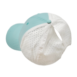 Blank - 6 Panel - Shallow Fit - Pony Tail - Mint Green / White (Unisex)