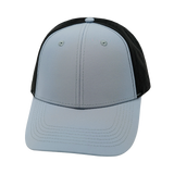 Blank - 6 Panel - Shallow Fit - Pony Tail - Gray Blue / Black (Unisex)