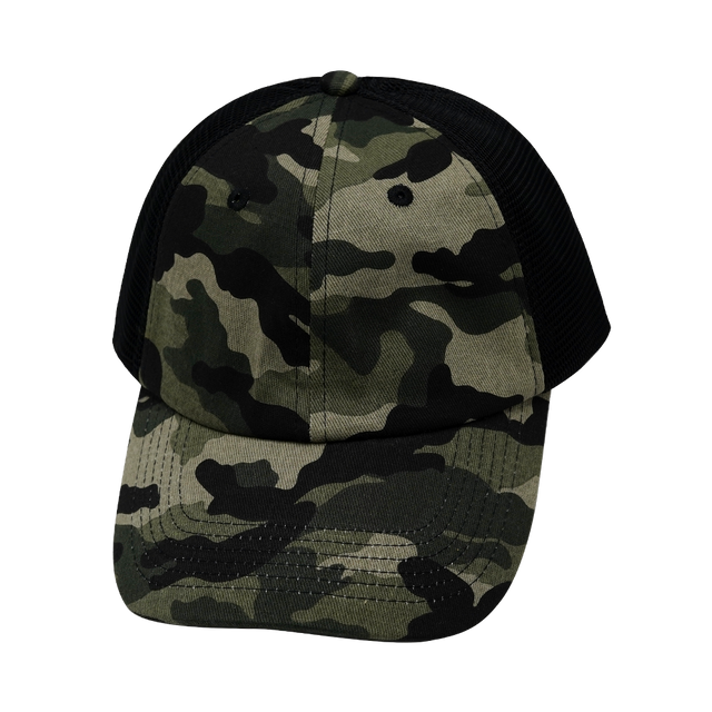 Blank - 6 Panel - Unstructured - Camo / Black (Unisex)