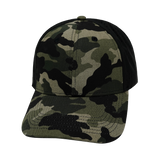 Blank - 6 Panel - Shallow Fit - Pony Tail - Light Camo / Black (Unisex)