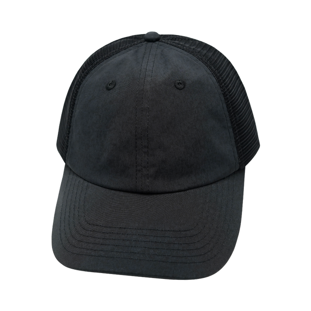 Blank - 6 Panel - Unstructured - Charcoal Black / Black (Unisex)