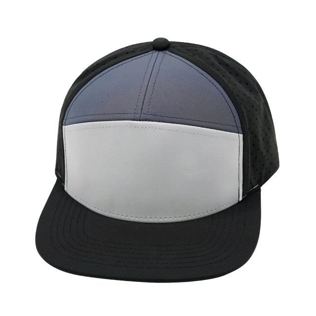 Blank - 7 Panel - Black / Gray / Charcoal (Unisex)