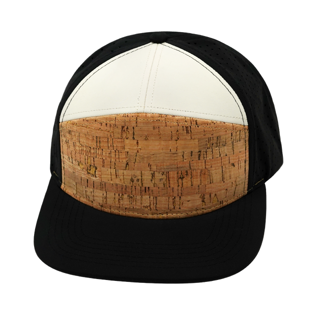 Blank - 7 Panel - Cork - Black / Cream (Unisex)