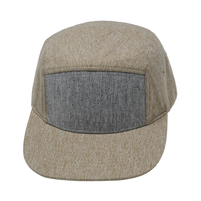 Blank - 5 Panel - Unstructured - Cream Hemp / Gray Hemp (Unisex)