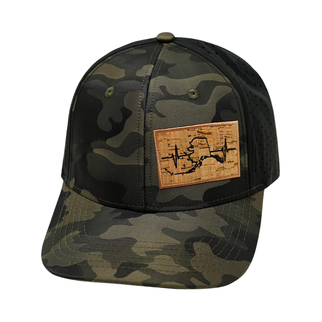 Alaska - 6 Panel - Tan Camo / Black  (Unisex)