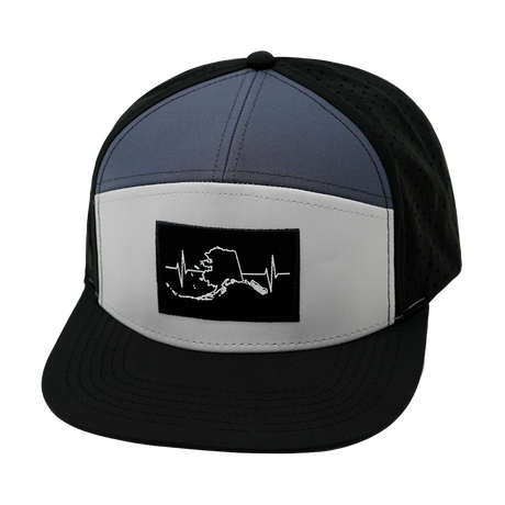 Alaska - 7 Panel - Black / Gray / Charcoal  (Unisex)