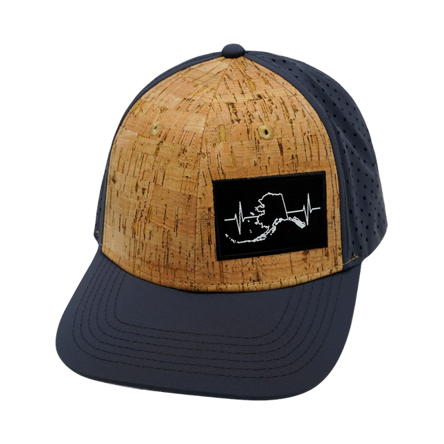 Alaska - 6 Panel - Cork - Charcoal  (Unisex)