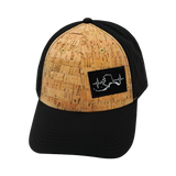 Alaska - 6 Panel - Shallow Fit - Pony Tail - Cork - Black  (Unisex)