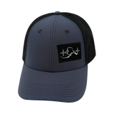 Alaska - 6 Panel - Shallow Fit - Pony Tail - Charcoal / Black  (Unisex)