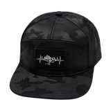 Mountains - 7 Panel - Black Camo (Unisex)