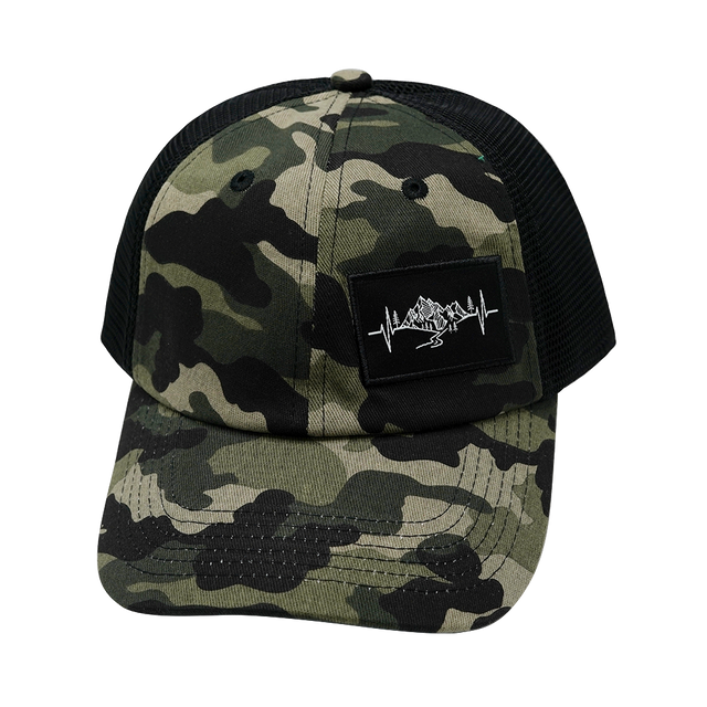 Mountains - 6 Panel - Unstructured - Camo / Black (Unisex)