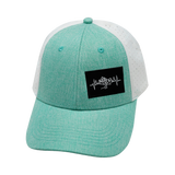 Mountains - 6 Panel - Shallow Fit - Pony Tail - Teal / White (Unisex)