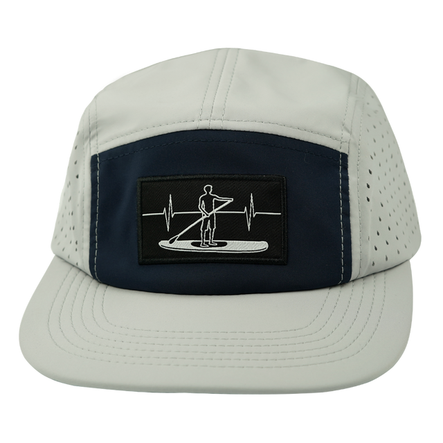 Paddle Board - 5 Panel - Sporty - Unstructured - Gray / Navy (Unisex)